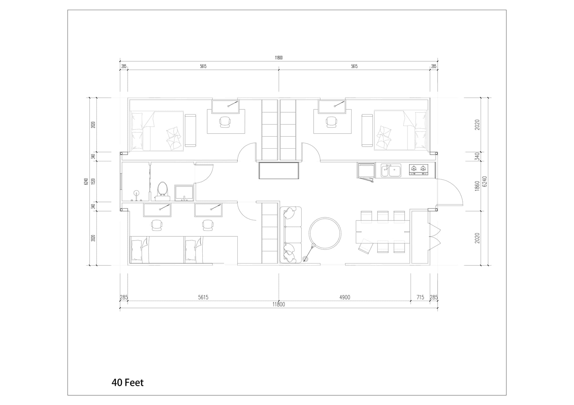 Zero-Carbon Expansion Unit · 40 ft 1