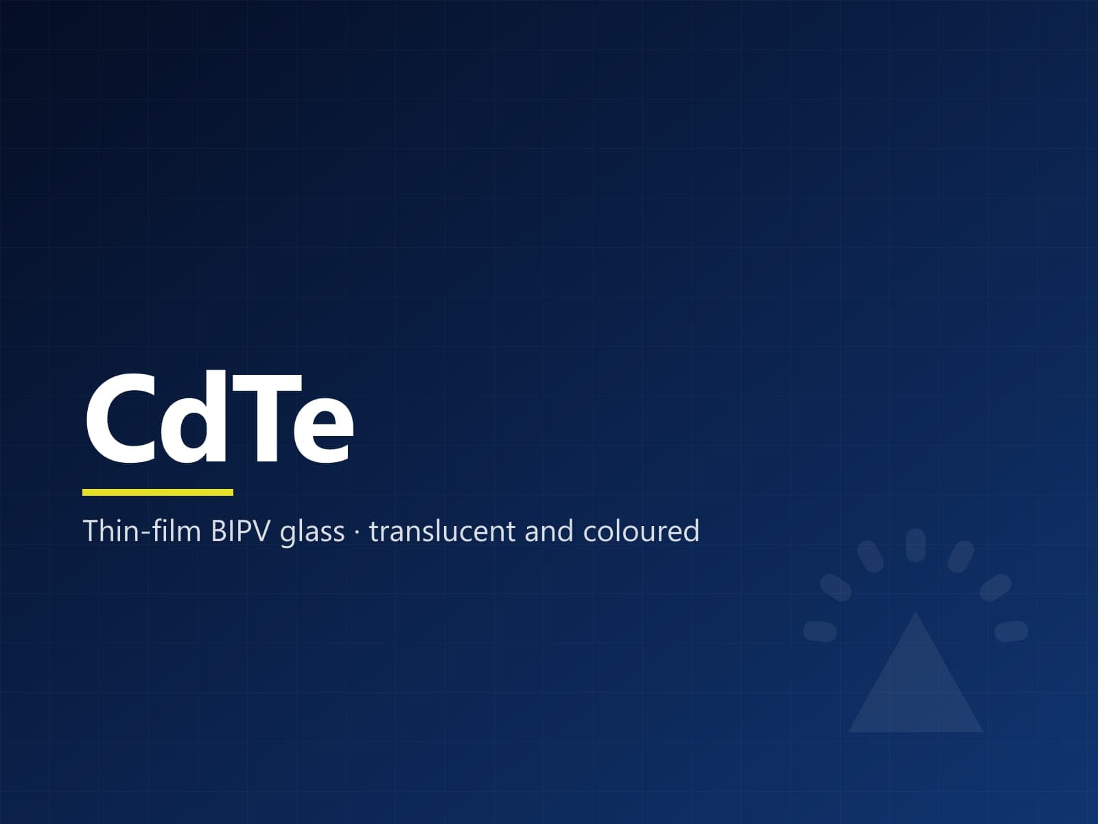 Cadmium-Telluride Thin-Film BIPV Glass