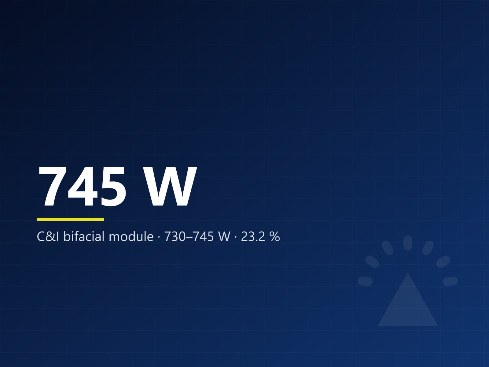 C&I Bifacial Module · 745 W