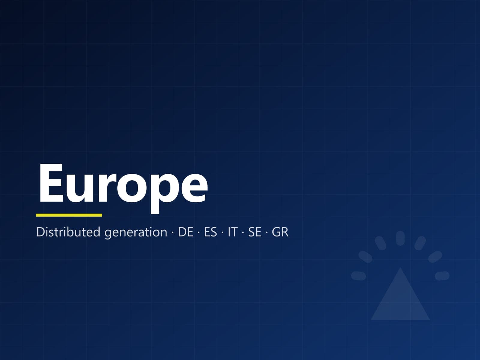 Distributed generation across European markets