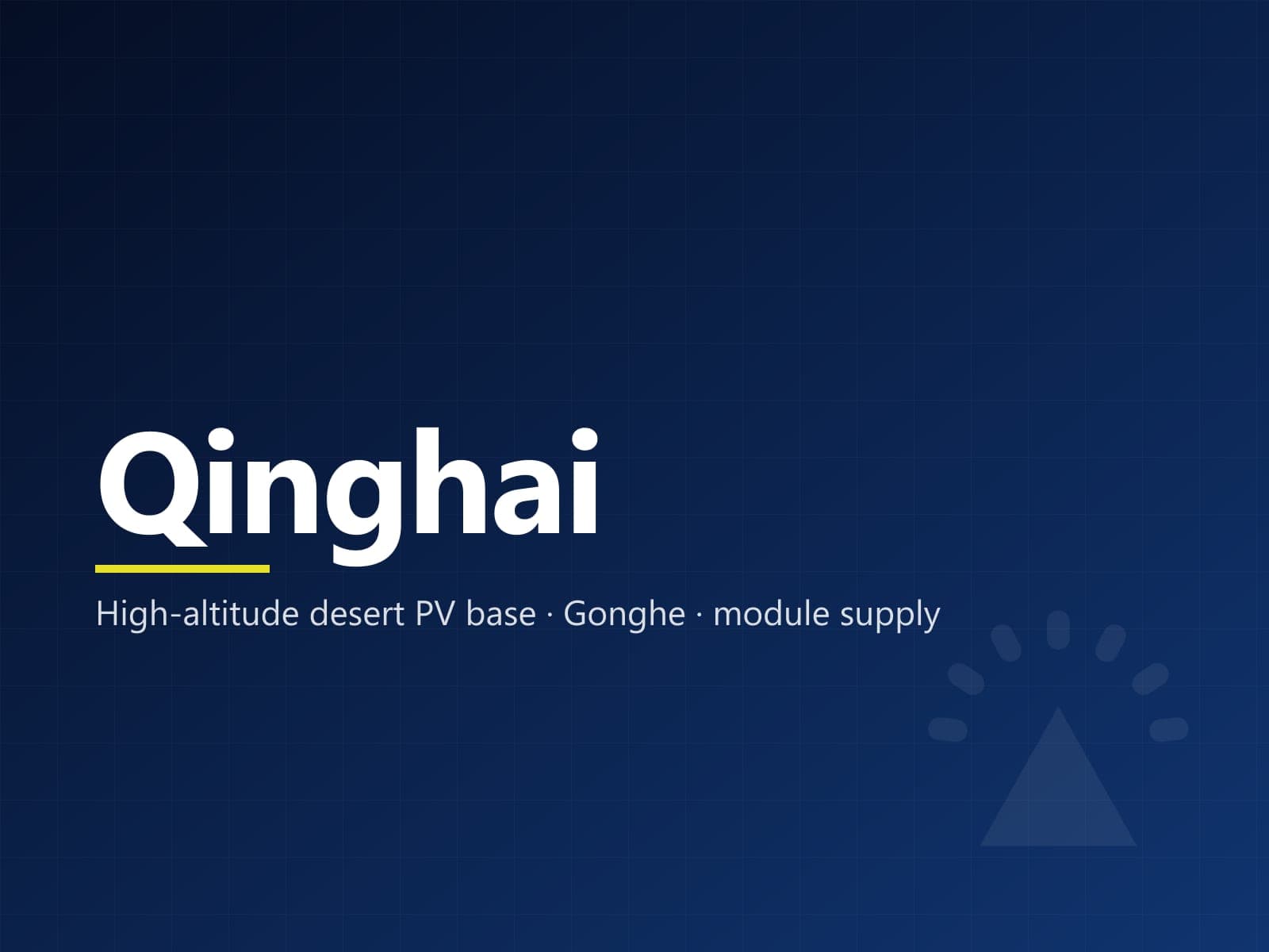 High-altitude desert PV base, Qinghai