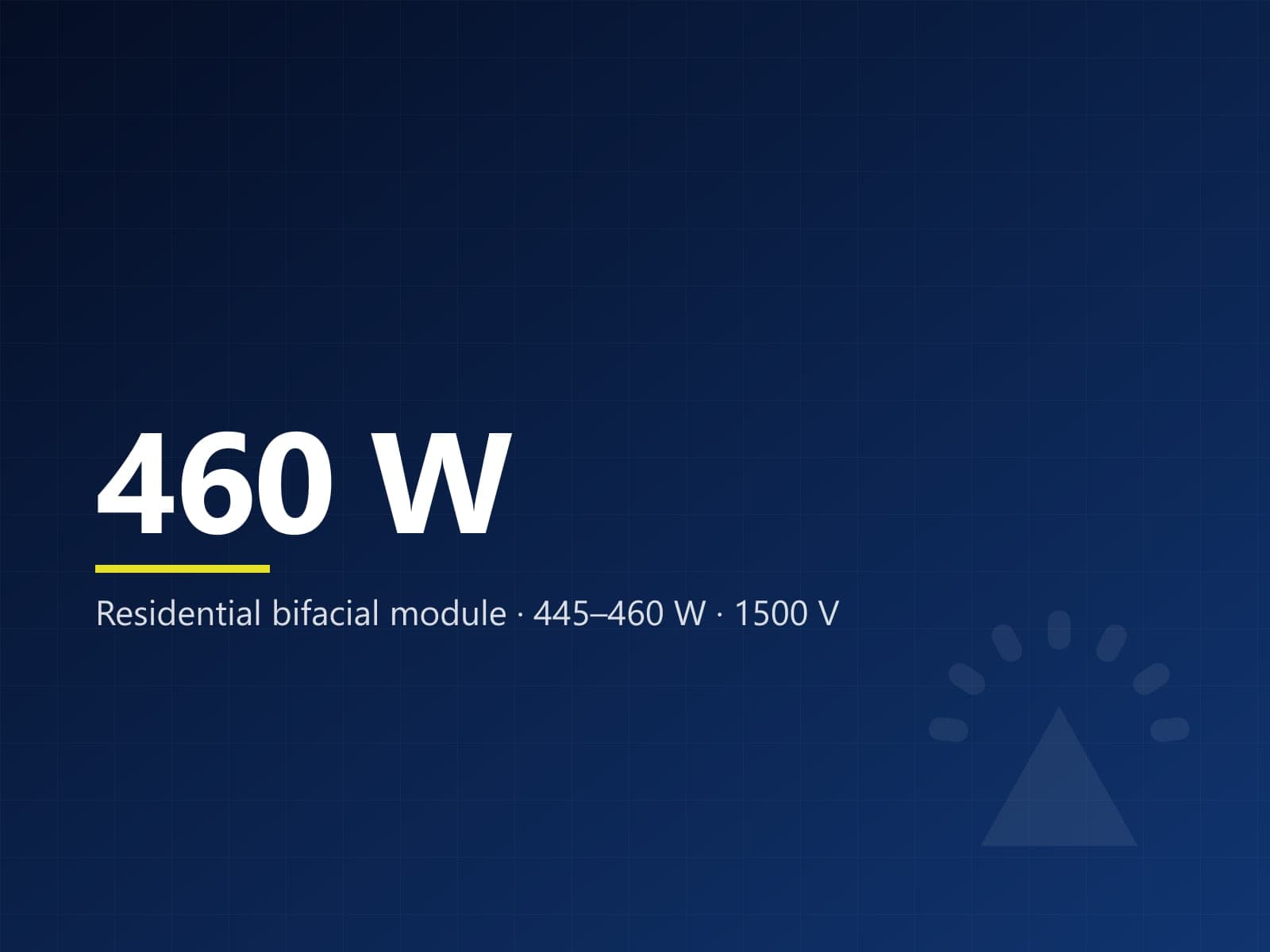 Residential Bifacial Module · 460 W