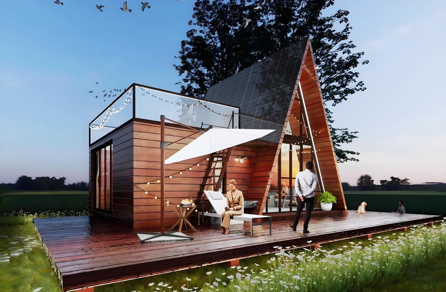 Zero-Carbon Forest Lodges